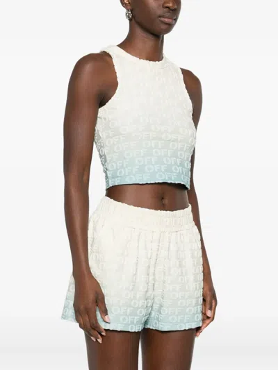Off-white Monogram-jacquard Tank Top In Multi