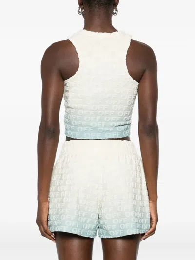 Off-white Monogram-jacquard Tank Top In Multi