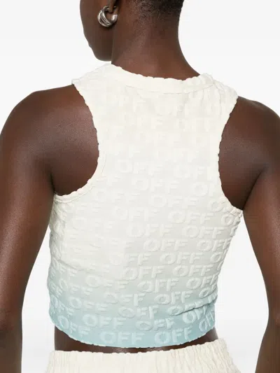 Off-white Monogram-jacquard Tank Top In Multi