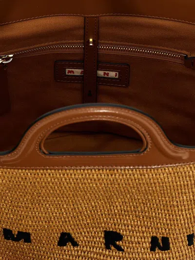 Marni Tropicalia Small Handbag In Brown