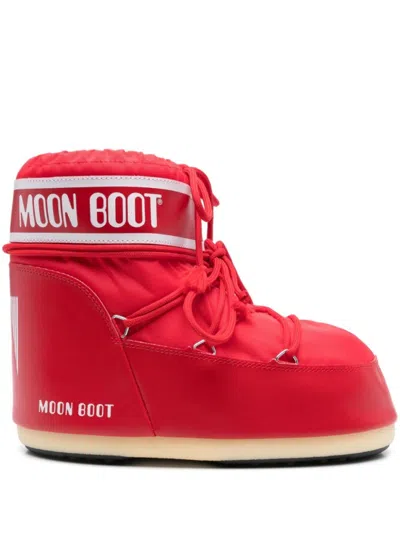 Moon Boot Icon Low 2 Red Snow Boots In Multi