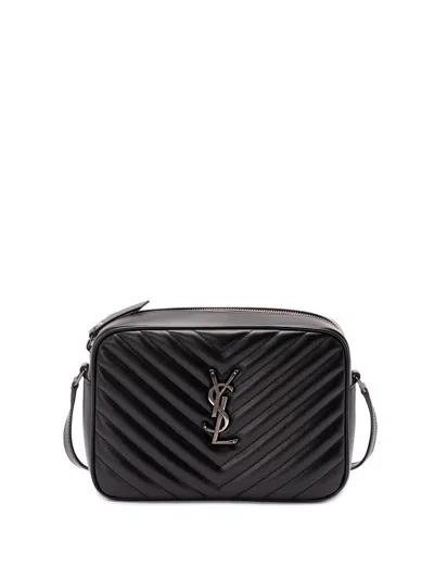 Saint Laurent Lou Quilted Leather Camera Bag In Black