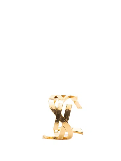 Saint Laurent Logo Bracelet In Gold