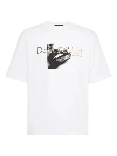 Dsquared2 Dsquared White Cotton T-shirt In White