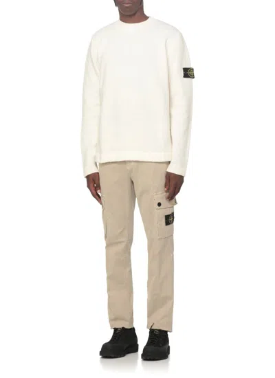 Stone Island Raw Beauty Cotton Sweatshirt In Neutral