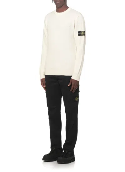 Stone Island Sweater With Brushed Texture In Neutral