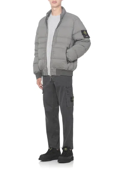 Stone Island Certified Virgin Wool Sweater In Gray