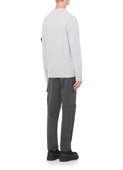 Stone Island Certified Virgin Wool Sweater In Gray