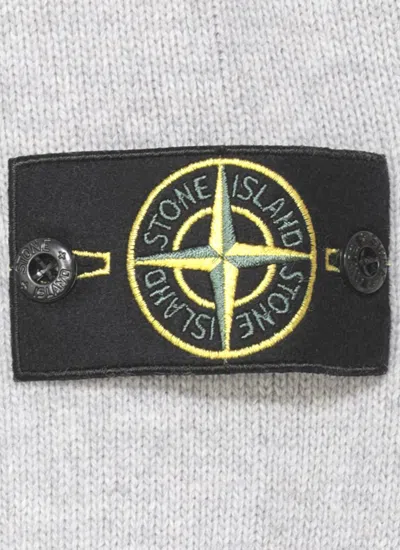 Stone Island Certified Virgin Wool Sweater In Gray