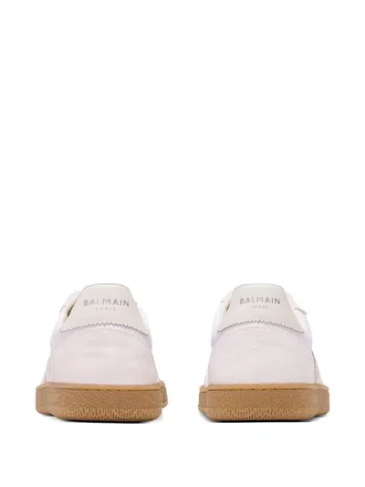 Balmain Swan Low-top Sneakers In White