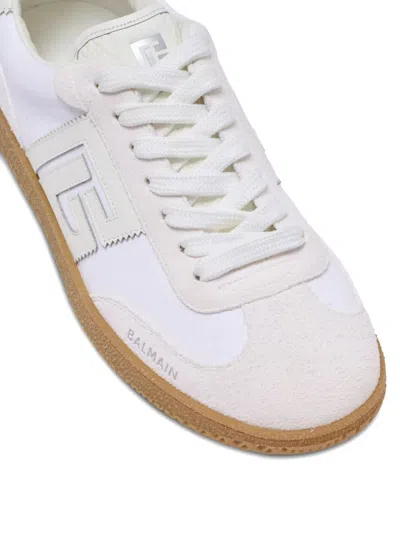 Balmain Swan Low-top Sneakers In White