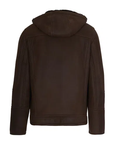 D Four Giubbino In Camoscio Marrone In Brown