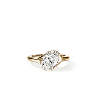 John Hardy 14k Yellow Gold Jh Lovestruck Lab Grown Diamond Oval Solitaire Ring