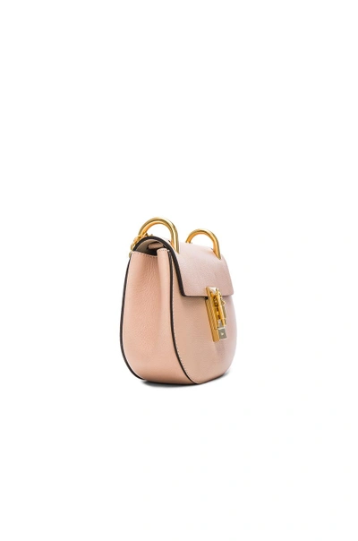 Shop Chloé Mini Leather Drew Shoulder Bag In Neutrals. In Biscotti Beige
