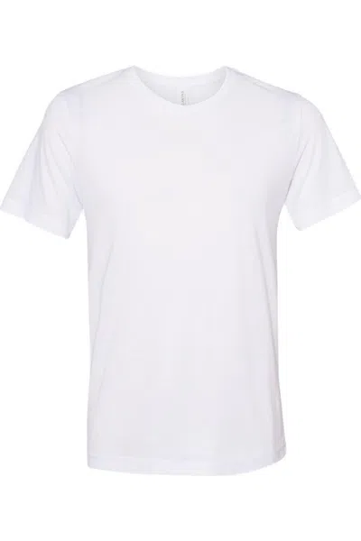 Bella+canvas Heather Cvc Raglan Tee In White