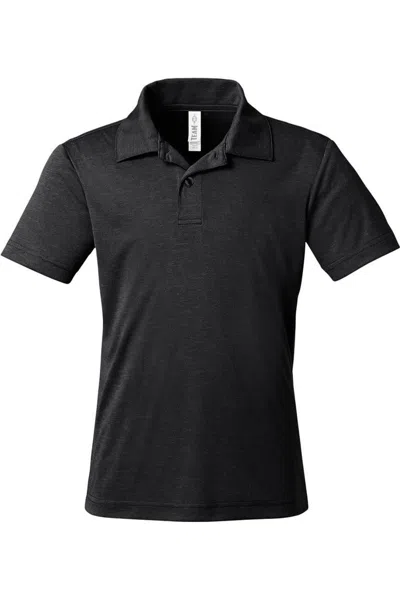 Team 365 Youth Zone Sonic Heather Performance Polo In Black