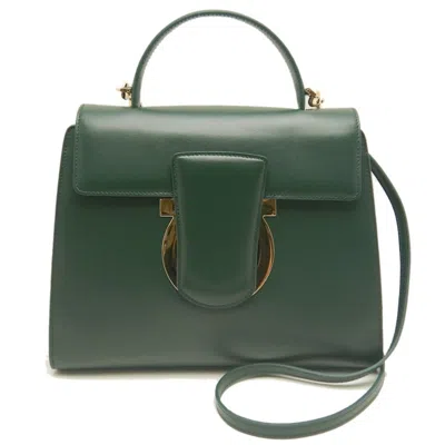 Pre-owned Ferragamo Leather Handbag () In Green
