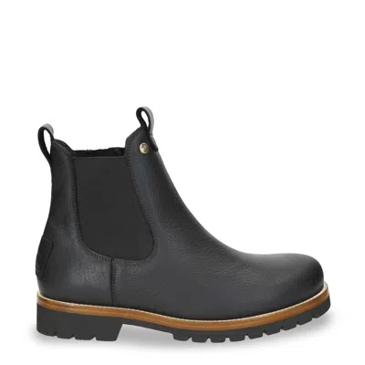 Panama Jack Men's Beny Igloo C1 Black Waterproof Leather Chelsea Boots In Black