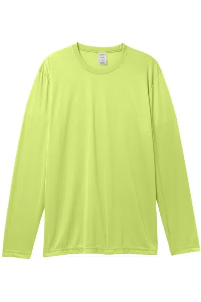 Hanes Cool Dri Cotton Touch Long Sleeve T-shirt In Green