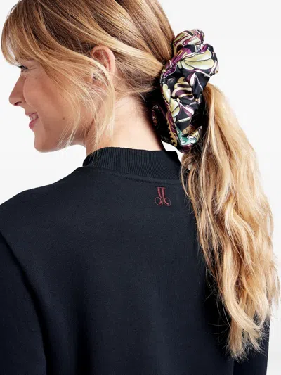 La Doublej Floral-print Silk Scrunchie In Multi