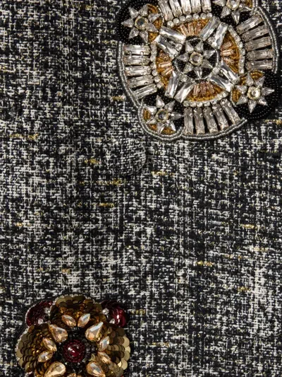 La Doublej Embroidered Double-breasted Blazer In Black