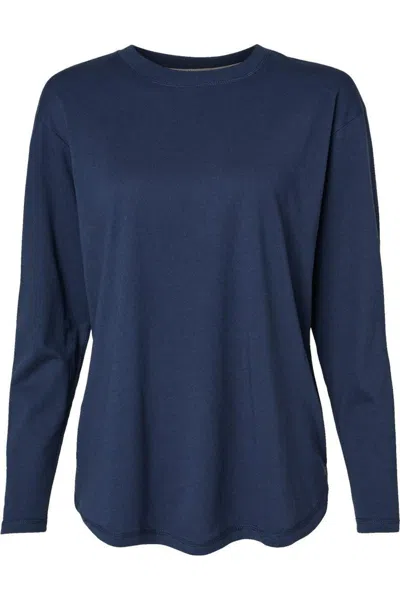 Lat Women´s Fine Jersey Long Sleeve Tee In Blue