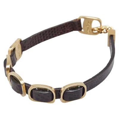 Pre-owned Ferragamo Charm Bracelet () In Brown
