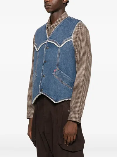 Levi's Western Denim Sherp Vest Sky Desert Sher Clothing In Blue