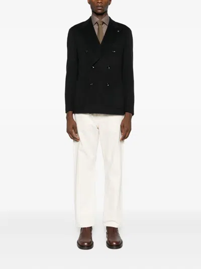 Tagliatore Double-breasted Jacket In Black