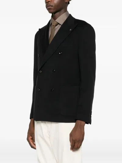 Tagliatore Double-breasted Jacket In Black
