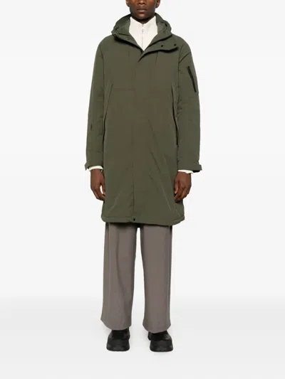 Jg1 Long Quilted Jacket Adjustable Features In Green