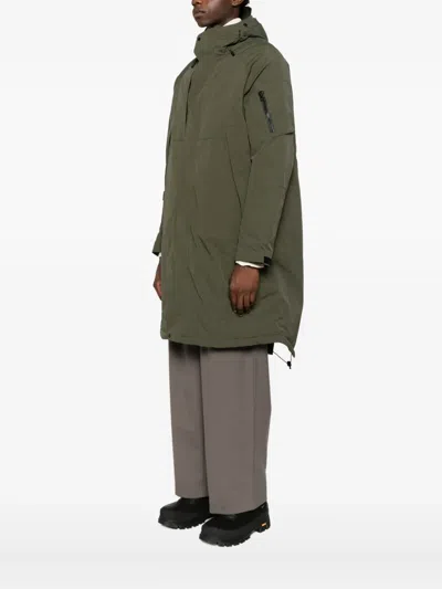 Jg1 Long Quilted Jacket Adjustable Features In Green
