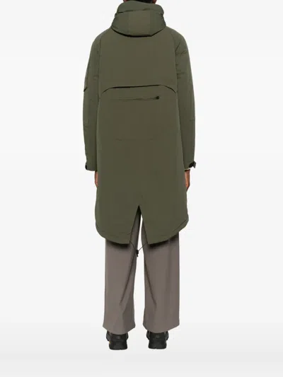 Jg1 Long Quilted Jacket Adjustable Features In Green