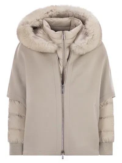 Moorer Pegaso Hooded Jacket In Gray