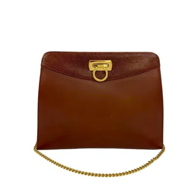 Pre-owned Ferragamo Leather Shoulder Bag () In Brown