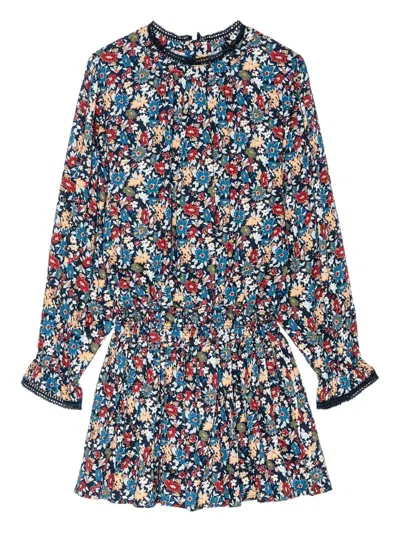 Zadig & Voltaire Floral-print Smocked Dress In Multi