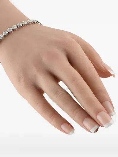 Pre-owned Lb Exclusive 18k White Gold Diamond Bracelet In Silver