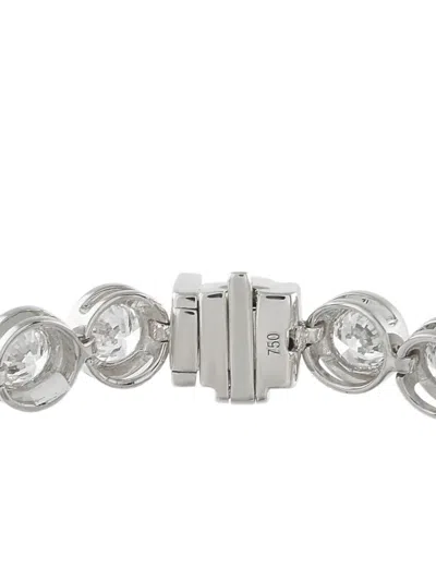 Pre-owned Lb Exclusive 18k White Gold Diamond Bracelet In Silver