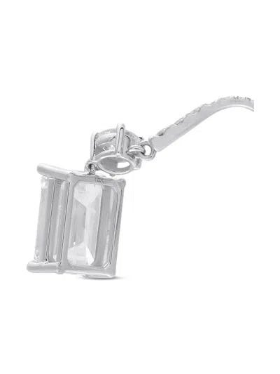 Pre-owned Lb Exclusive 18k White Gold Diamond Drop Earrings