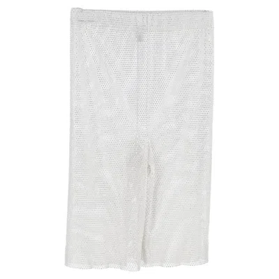 Mach&mach Crystal-embellished Shorts In White Polyester In White
