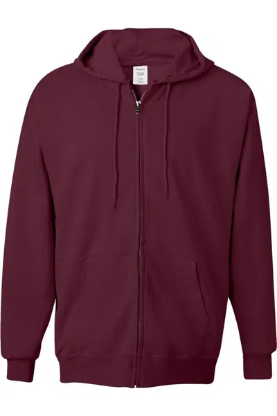 Hanes Ultimate Cotton Full-zip Hooded Sweatshirt In Brown