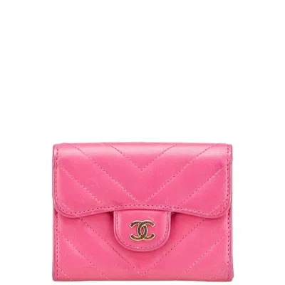 Pre-owned Chanel Leather Coin Purse/coin Case () In Pink