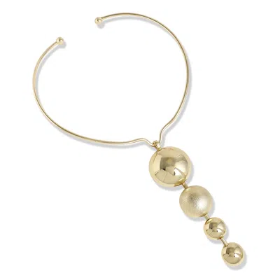 Sohi Balldrop Statement Necklace In Gold