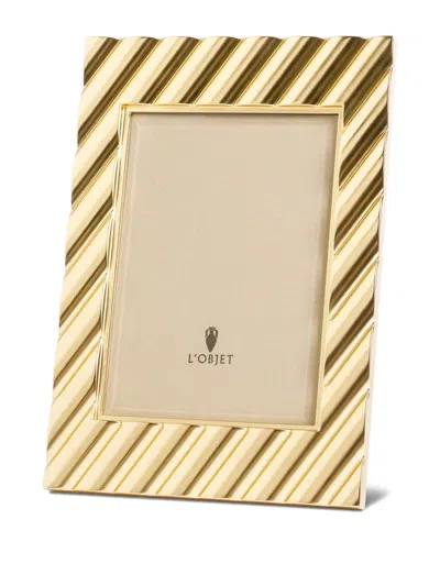 L'objet Maxime Ridged Photo Frame (13cm X 18cm) In Gold