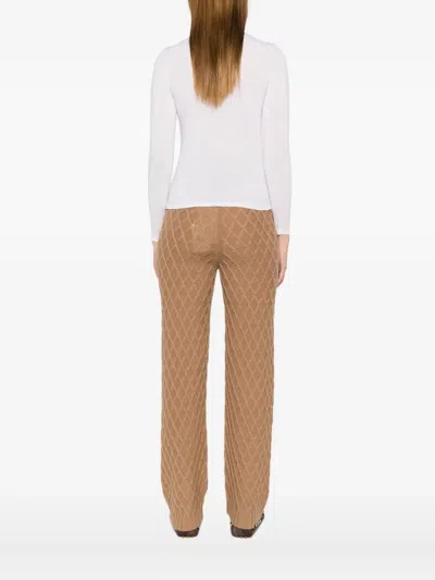 Max Mara Wool And Silk Knit Turtleneck In White