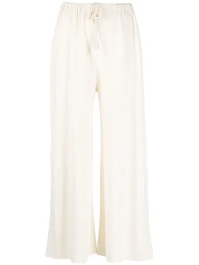 The Row Drawstring-waist Wide-leg Trousers In Neutral
