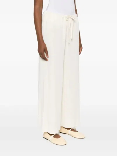 The Row Drawstring-waist Wide-leg Trousers In Neutral
