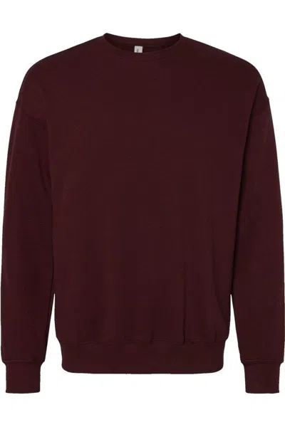 Bella+canvas Sponge Fleece Drop Shoulder Crewneck Sweatshirt In Burgundy