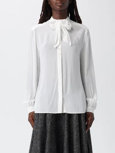 Tory Burch Georgette Bow Blouse In White