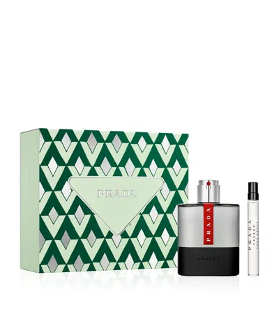 Prada Beauty Luna Rossa Black Carbon Eau De Parfum Set In Multi